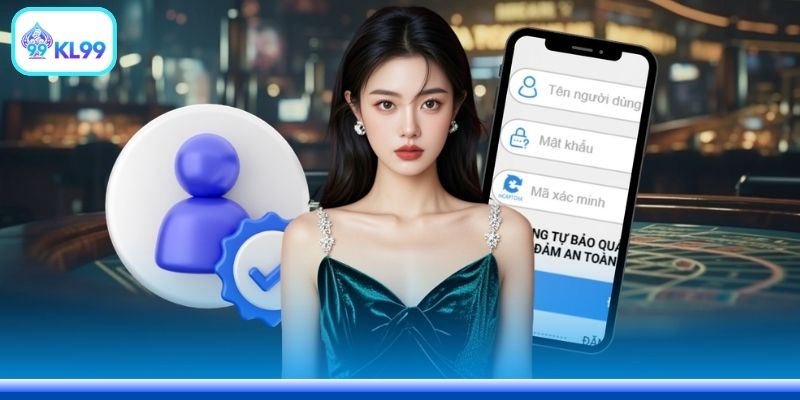 Màn hình bảo mật trước khi vào tài khoản